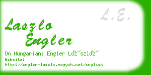 laszlo engler business card